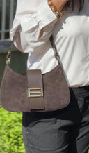 Borsa Sophia in Pelle e Camoscio | Handbag Luxury Cioccolato