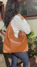 Borsa Ambra in Pelle Dollaro | Grande Borsa a Spalla Luxury