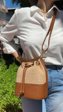 Borsa Baia in Pelle e Paglia | Secchiello Luxury Campi Flegrei